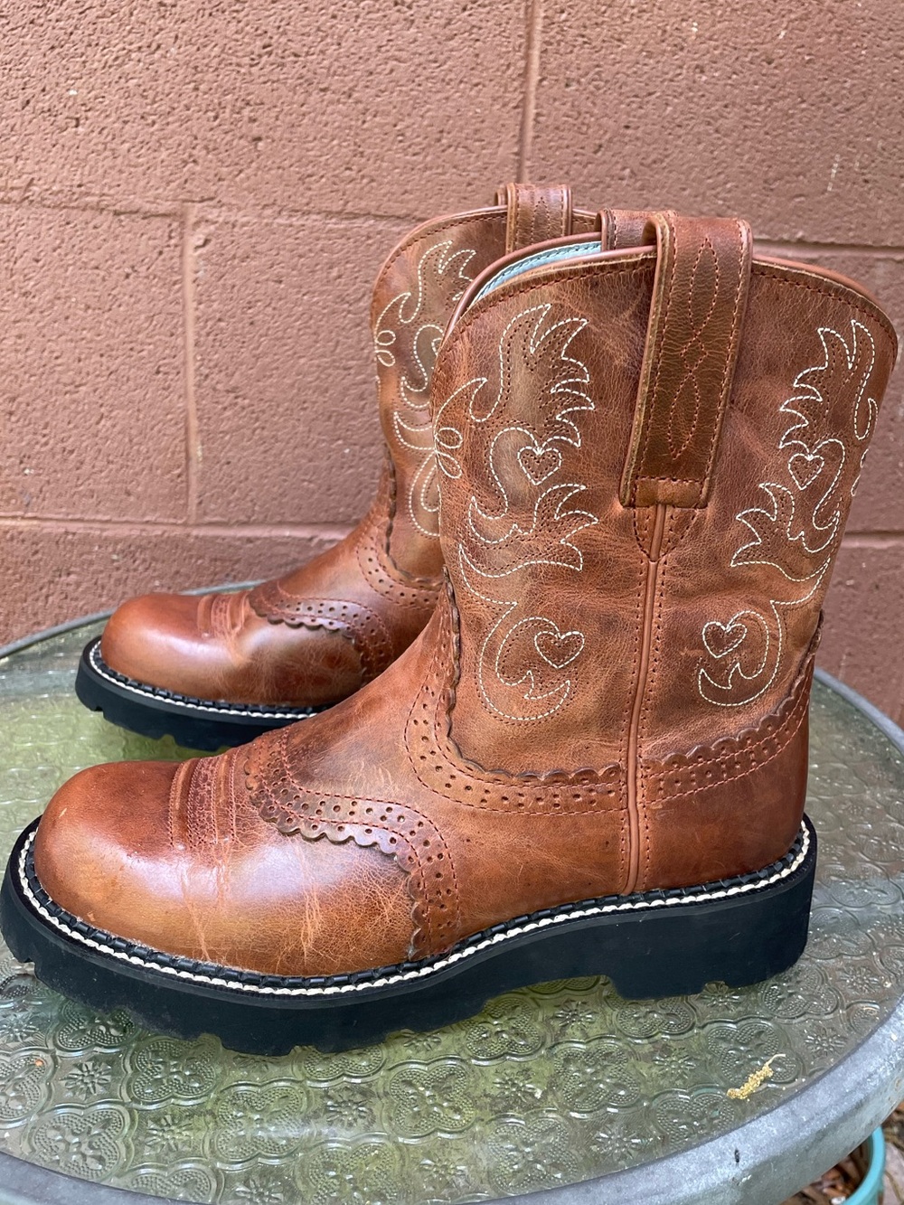 Ariat Fatbaby Saddle Western Cowboy Boots Size 8.5 Women’s